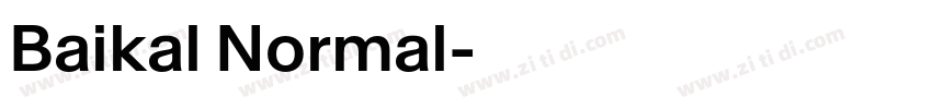 Baikal Normal字体转换